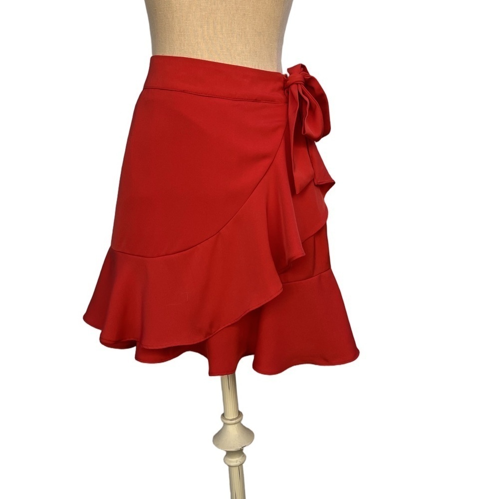 Superdown Vibrant Red Mini Skirt